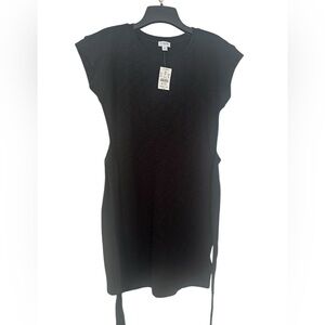 J. Crew Classic Black T shirt Tie Dress